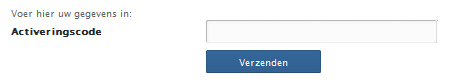 activeringscode invoeren